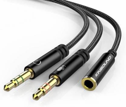 �3.5mm Headphone Splitter, Gold Plated Headset 3.5mm Female to 2 Dual Male Microphone Audio Stereo Jack for PC, Laptop 0.2 m Stereo Audio Cable��(Compatible with PC, Laptop, Black)